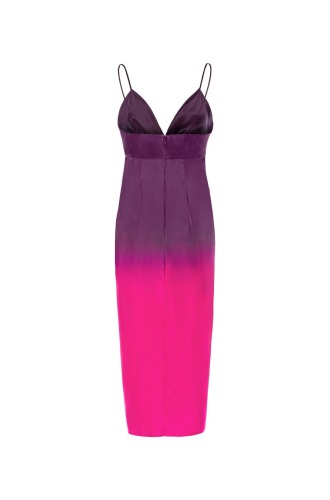 Massimo Dutti, sukienka, ramiączka, midi, fioletowa