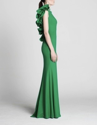 Długa, zielona sukienka