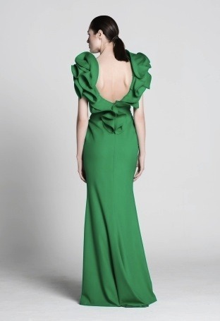 Długa, zielona sukienka