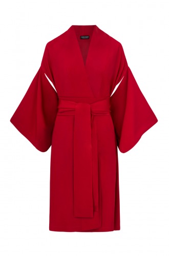 Krótkie, czerwone kimono
